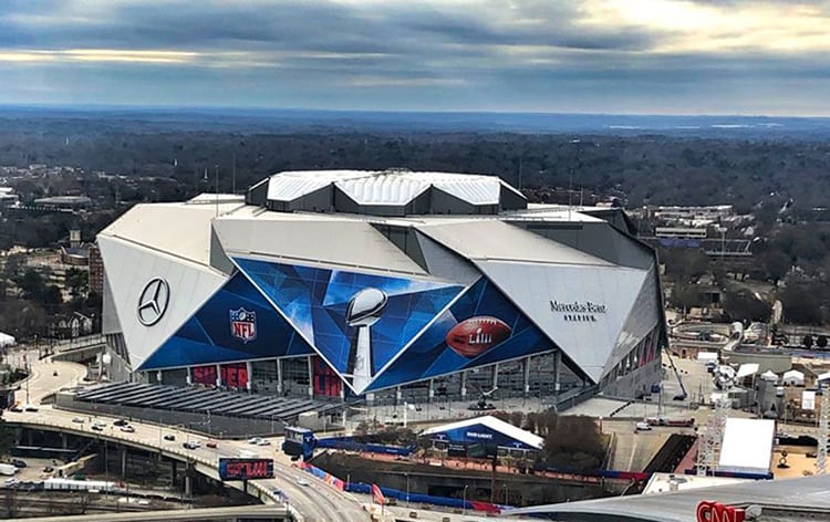 Tormenta invernal amenaza Atlanta en semana de Super Bowl