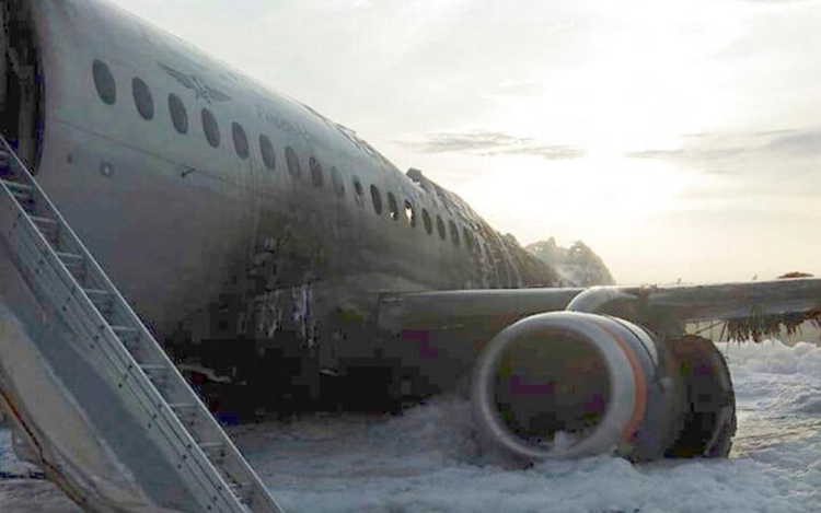 Avión ruso accidentado