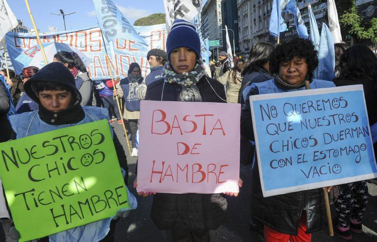 Argentina: aumentan protestas en reclamo de alimentos