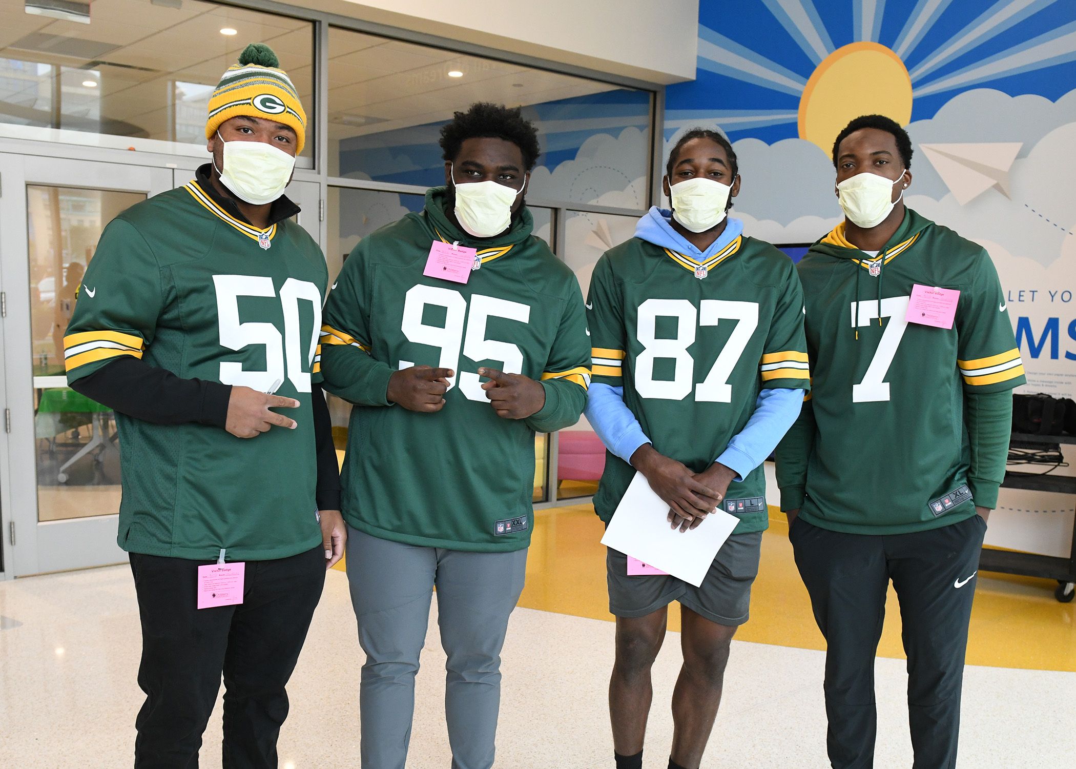 Packers players visited patients and families at Children’s Wisconsin today